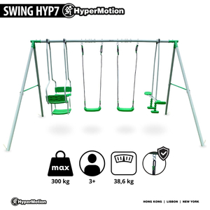 Columpio para 6 personas para niños - parque infantil en el jardín