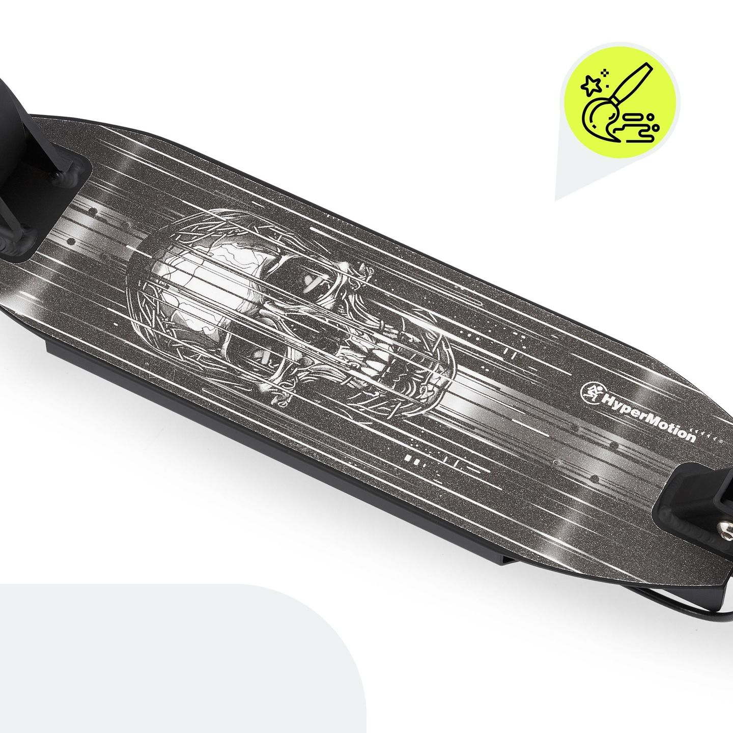 Scooter de dos ruedas para jóvenes adultos - con amortiguador - HyperMotion Skyline - negro, aluminio - 100kg