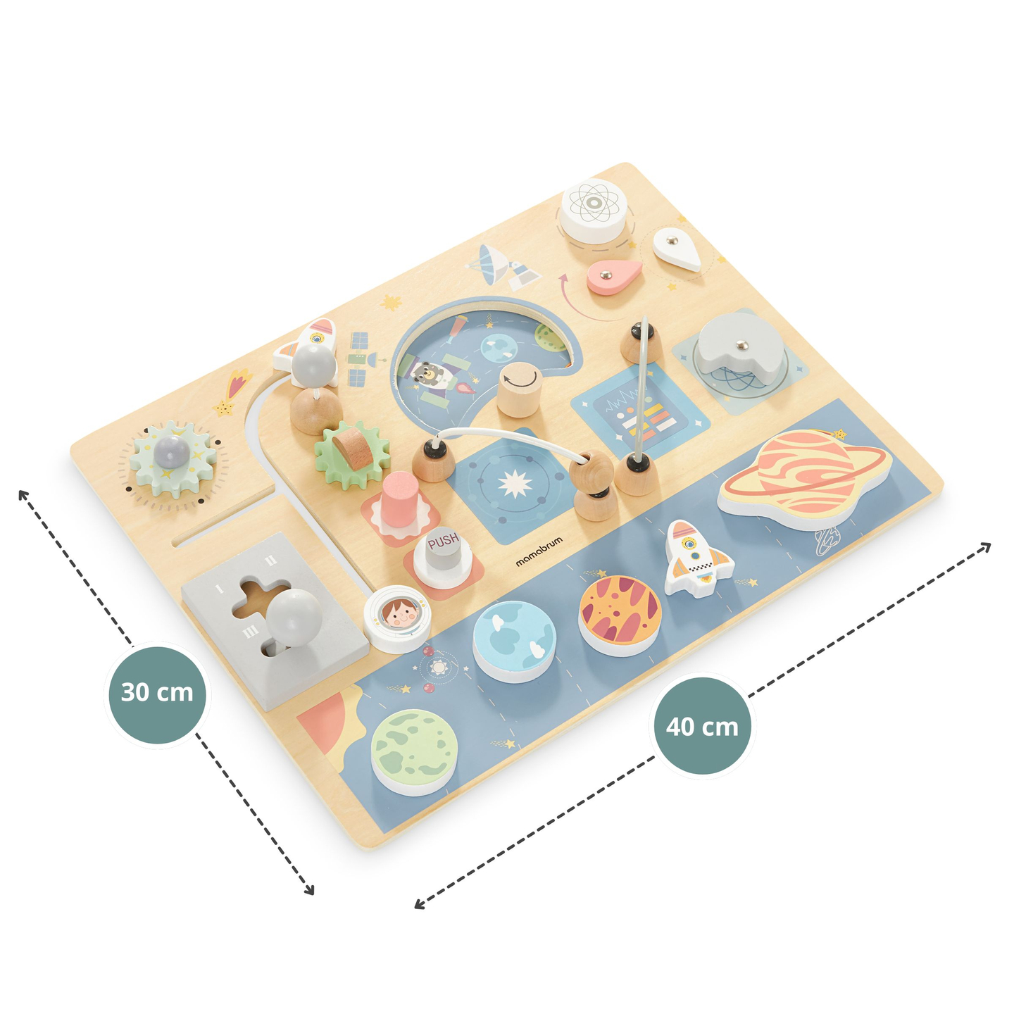 Tablero manipulativo de madera - Cosmos