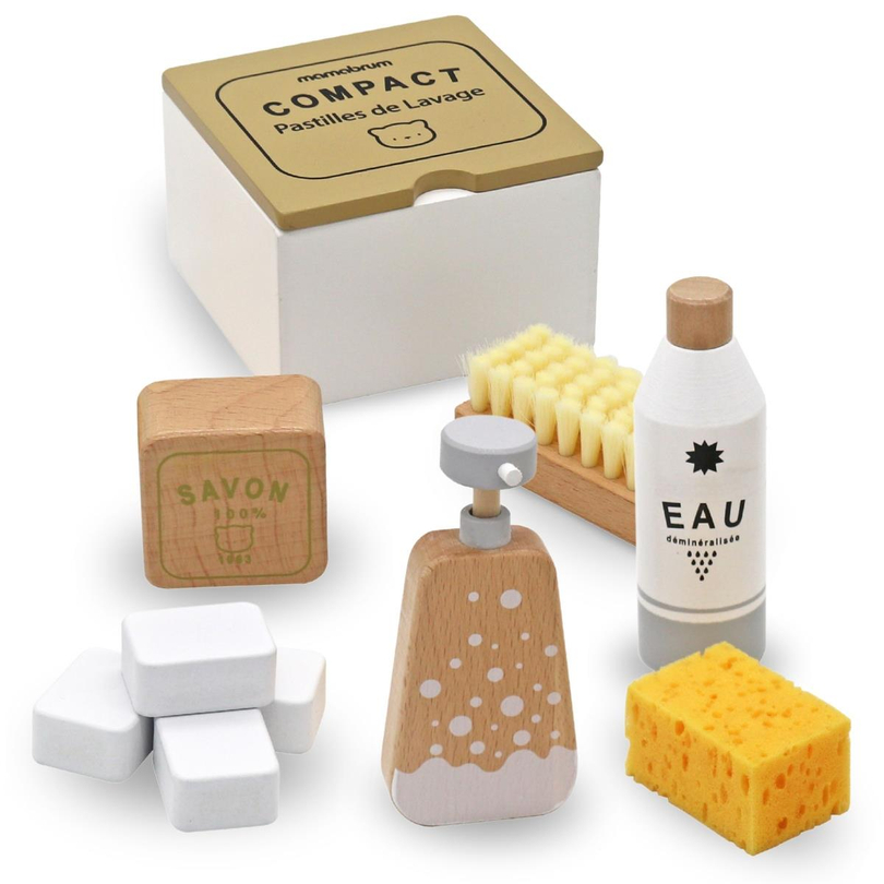 Set de limpieza de madera para niños - 10 artículos