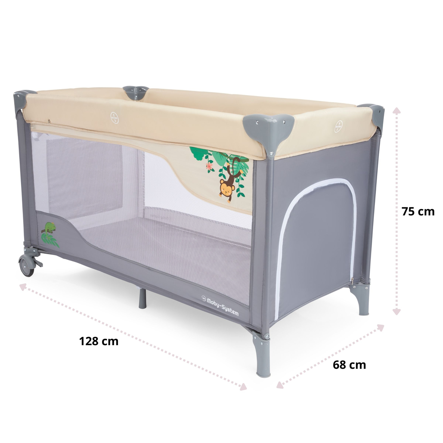 Cuna de viaje 0 - 36 m con cambiador + parque infantil Moby-System HUXLEY