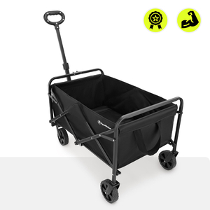 Silla de ruedas de playa plegable HyperMotion - negra, 80 kg