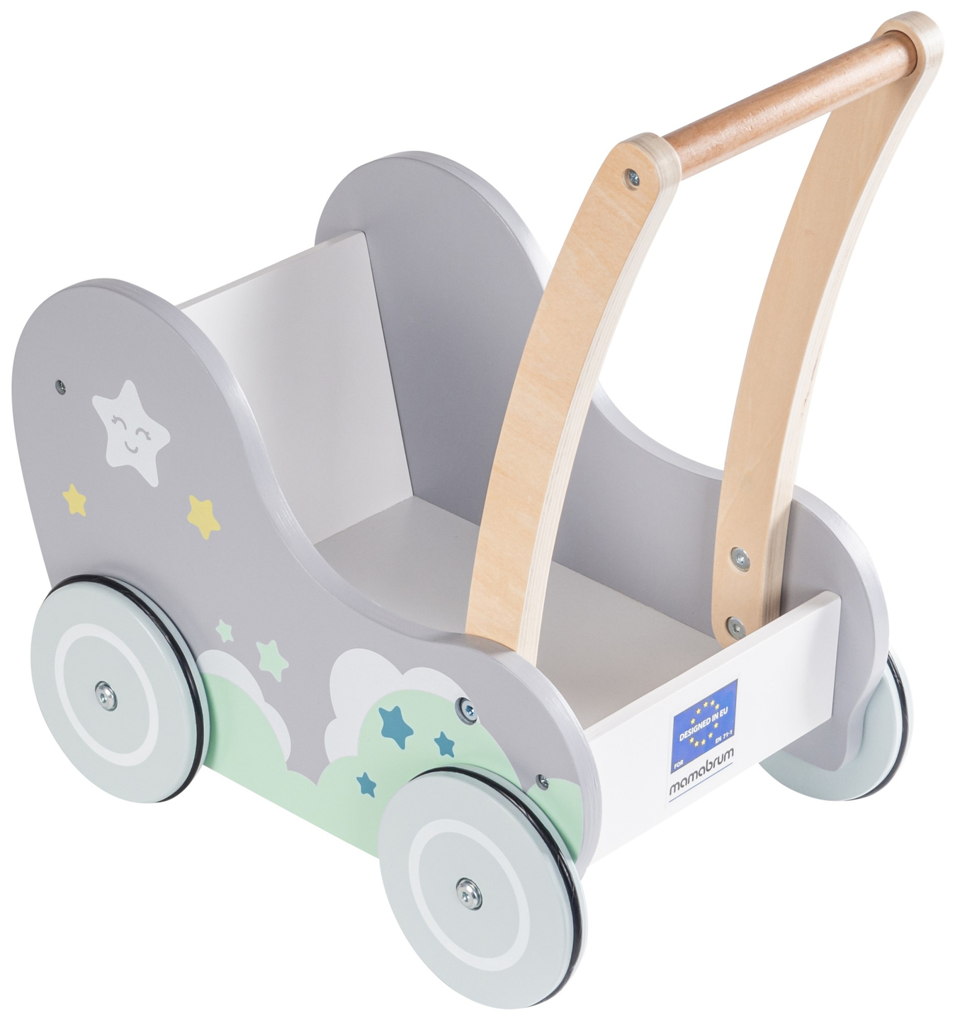 Dobranocka - cochecito de madera, andador con empuje