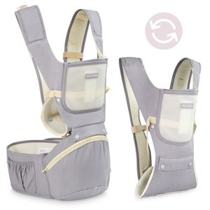 Portabebés ergonómico - AMY 10en1 - 0-36 meses, gris