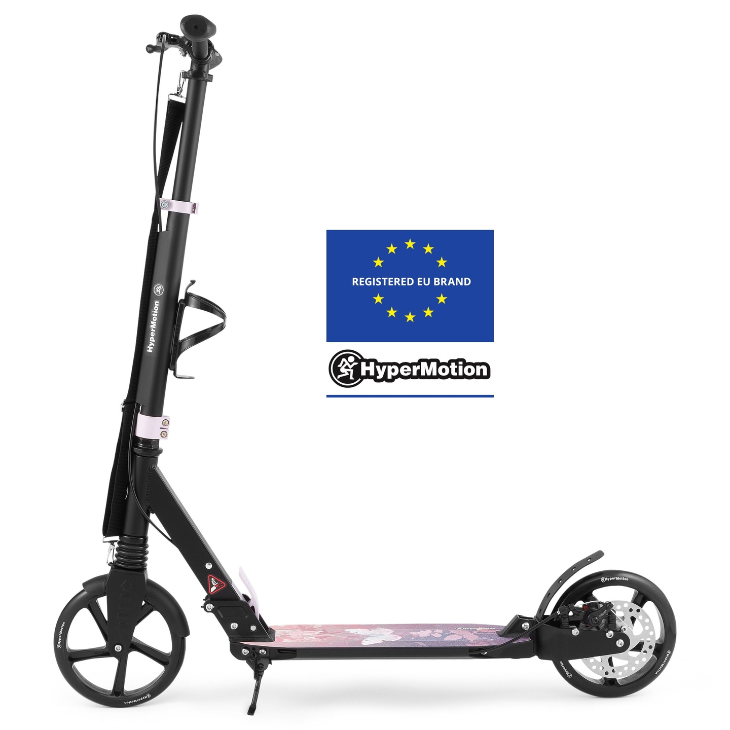 Scooter de dos ruedas para jóvenes adultos - con amortiguador - HyperMotion Skyline - rosa, aluminio - 100kg