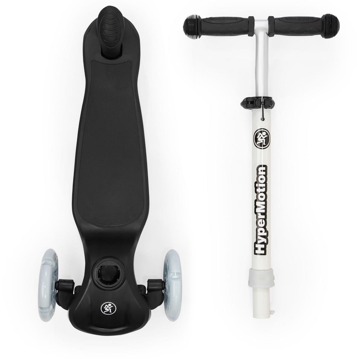 TRINGO scooter de tres ruedas, 3-8 años - negro + ruedas LED brillantes