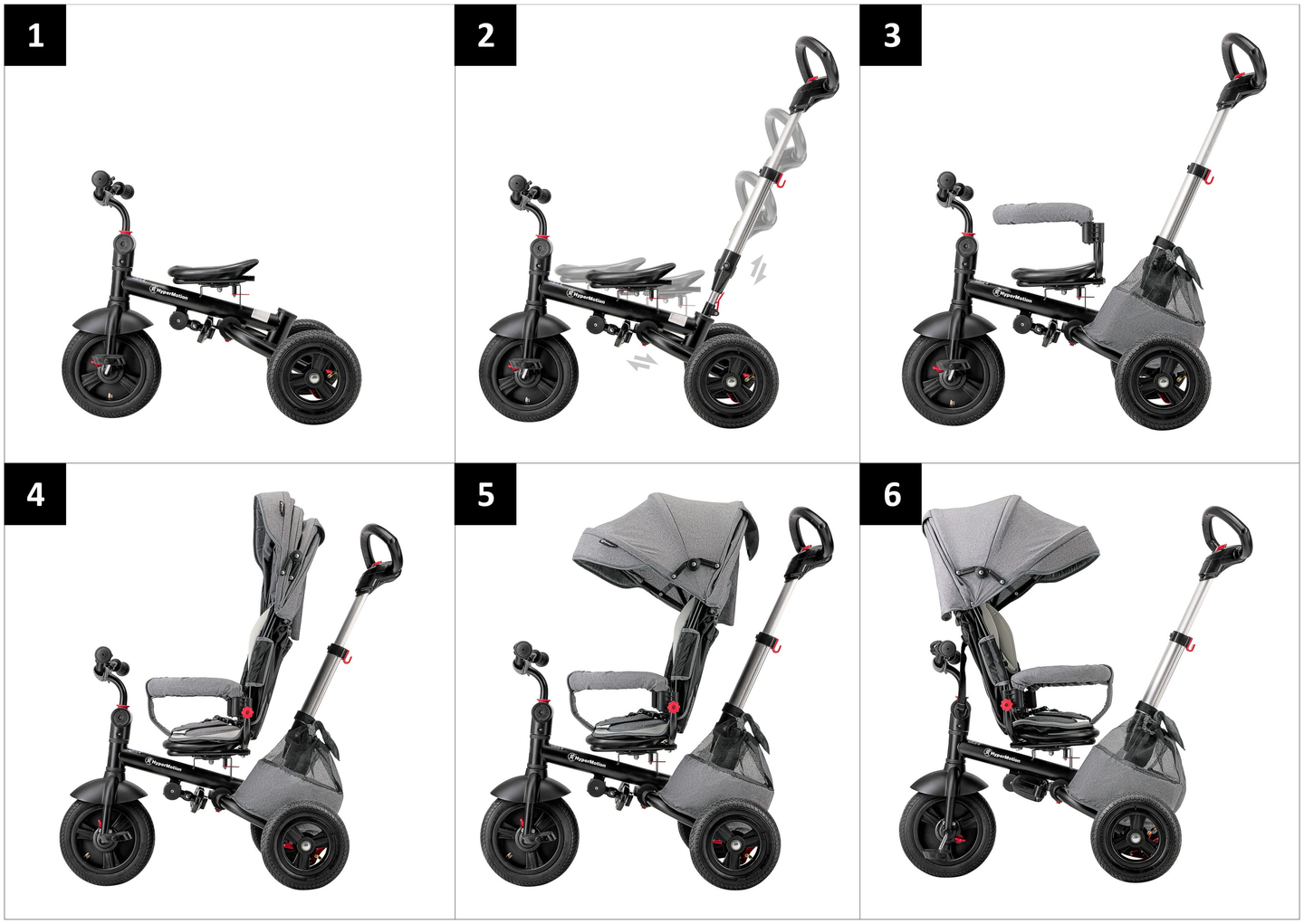 Tobi Velar triciclo + funda impermeable - gris