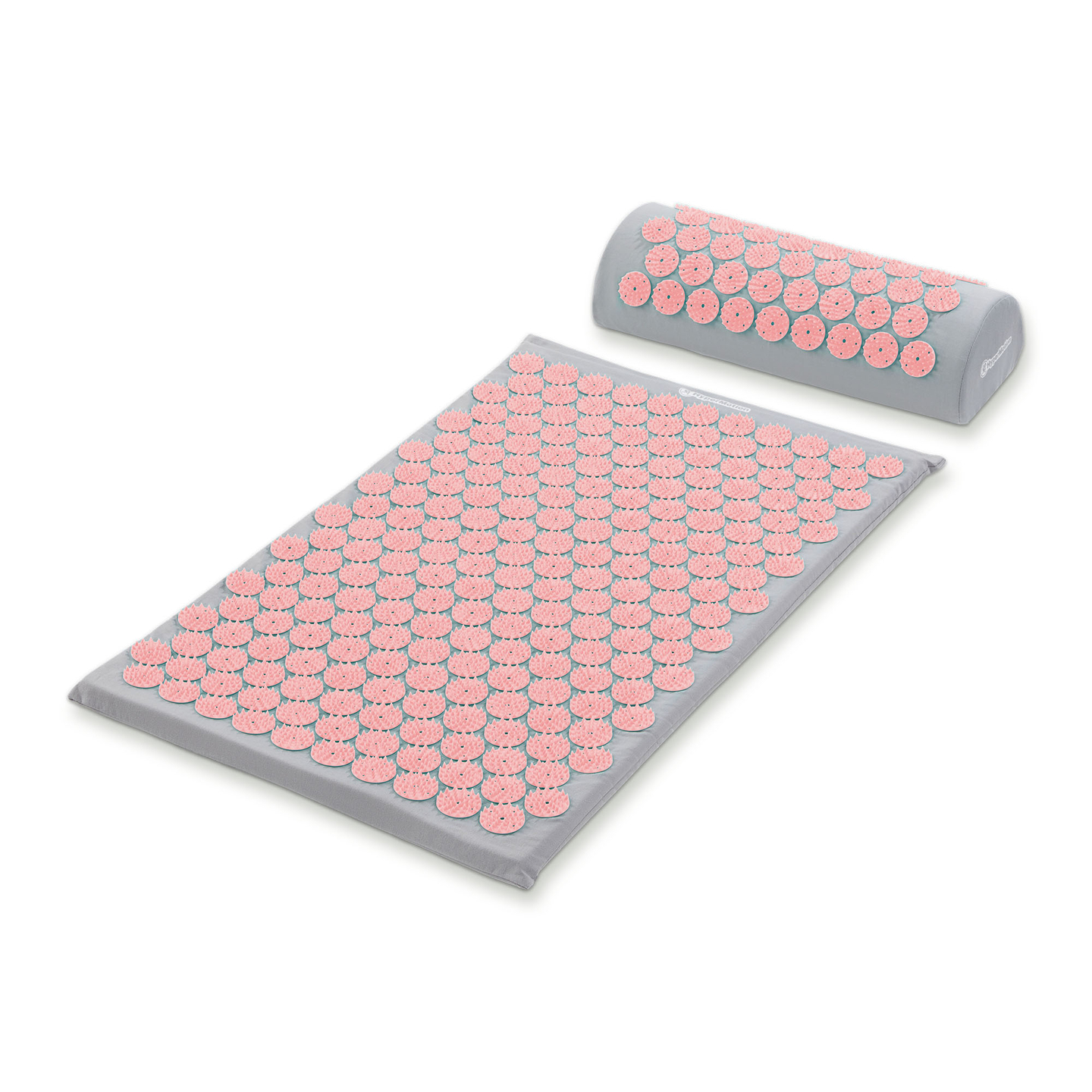 Esterilla de acupresión con almohada y funda - 72 cm HyperMotion gris y rosa