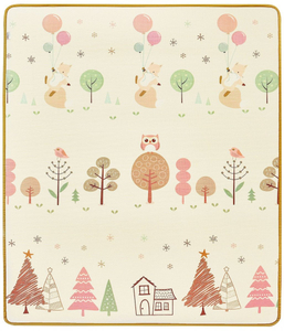 Alfombra de espuma XXL de doble cara - Rollo de 2 CM (bosque y zigzags)