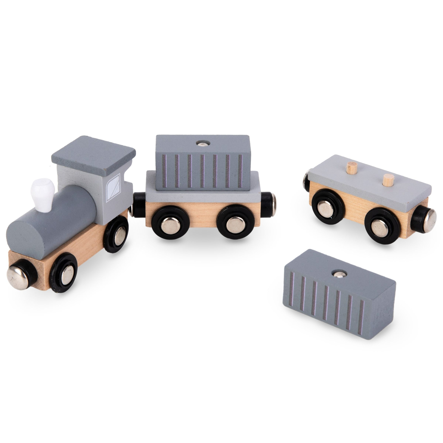 Grúa portuaria móvil con cabrestante magnético y accesorios - set de madera