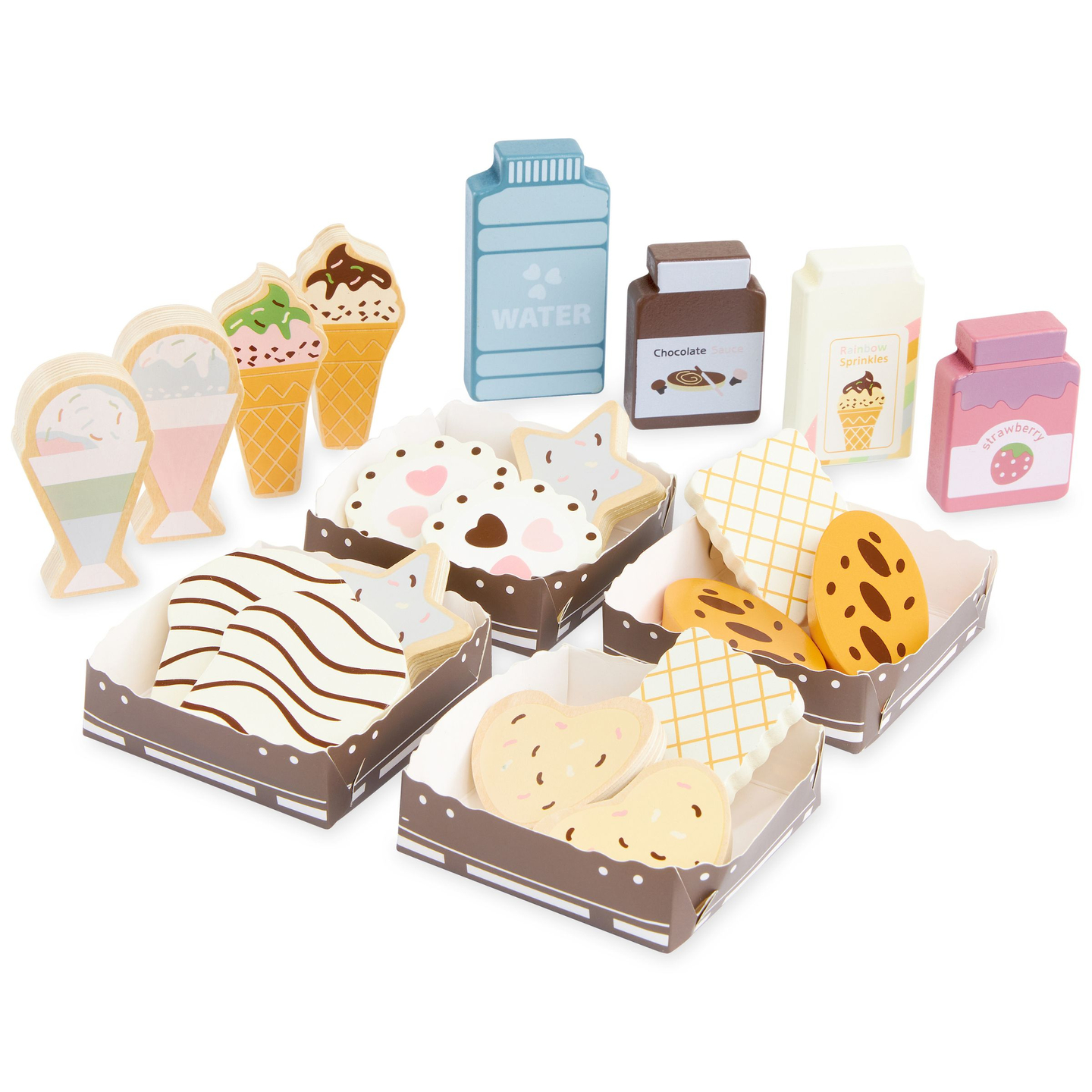 Tienda plegable de madera - cafetería, confitería con accesorios