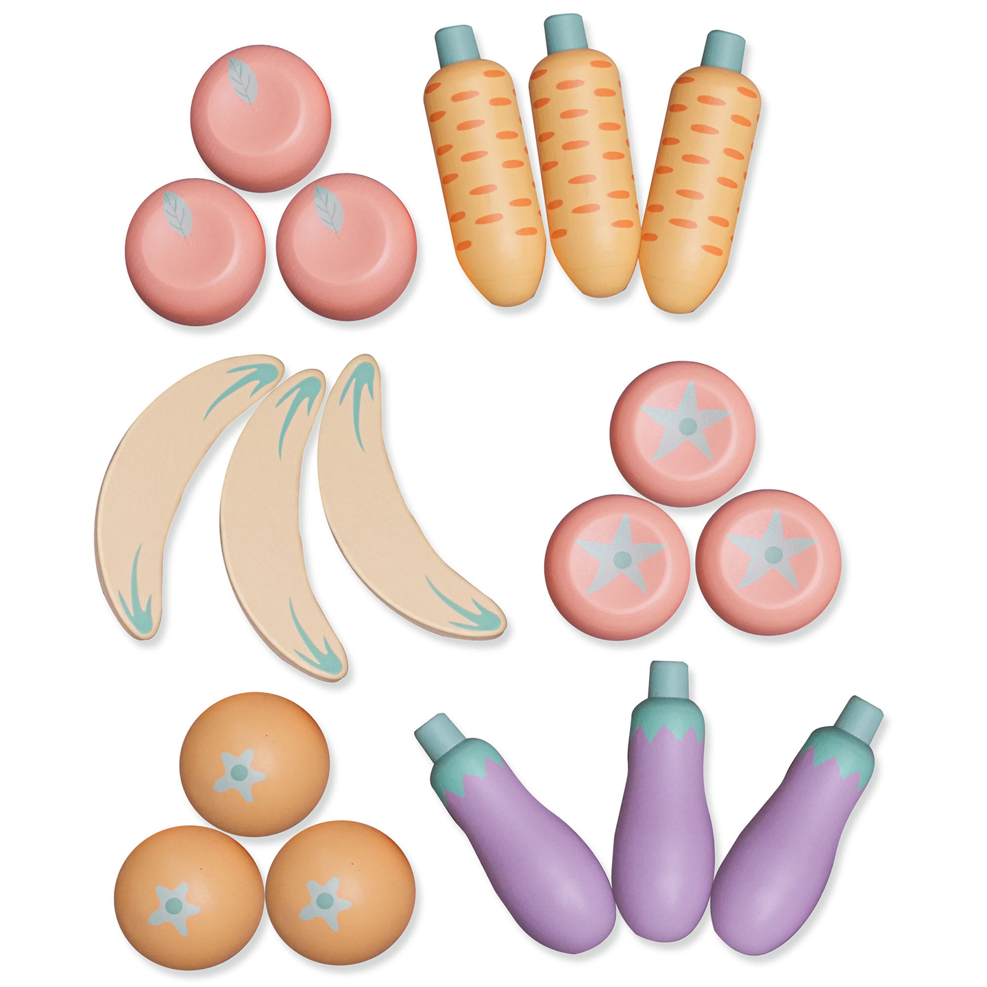 Gran tienda de madera XXXL para niños con barra de comida rápida - Tienda de la esquina + Cafetera + Horno + Nevera - 106 ac.