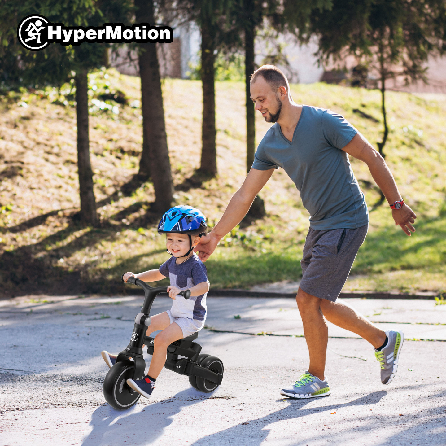 8en1 triciclo multifuncional TOBI FOREST - gris