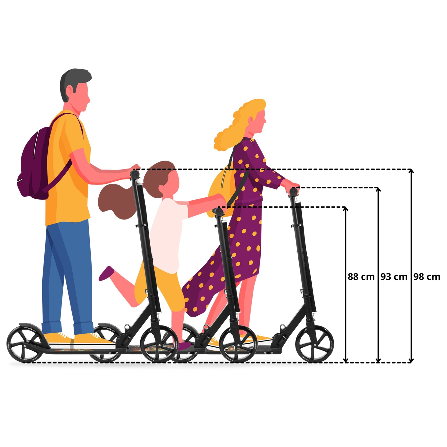 Scooter urbano de dos ruedas VIBE Black HyperMotion - 100 kg