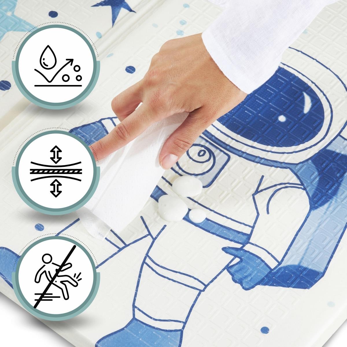 Alfombrilla de espuma plegable por las dos caras 180 x 120 x 1cm - Cosmos/Triángulos geométricos