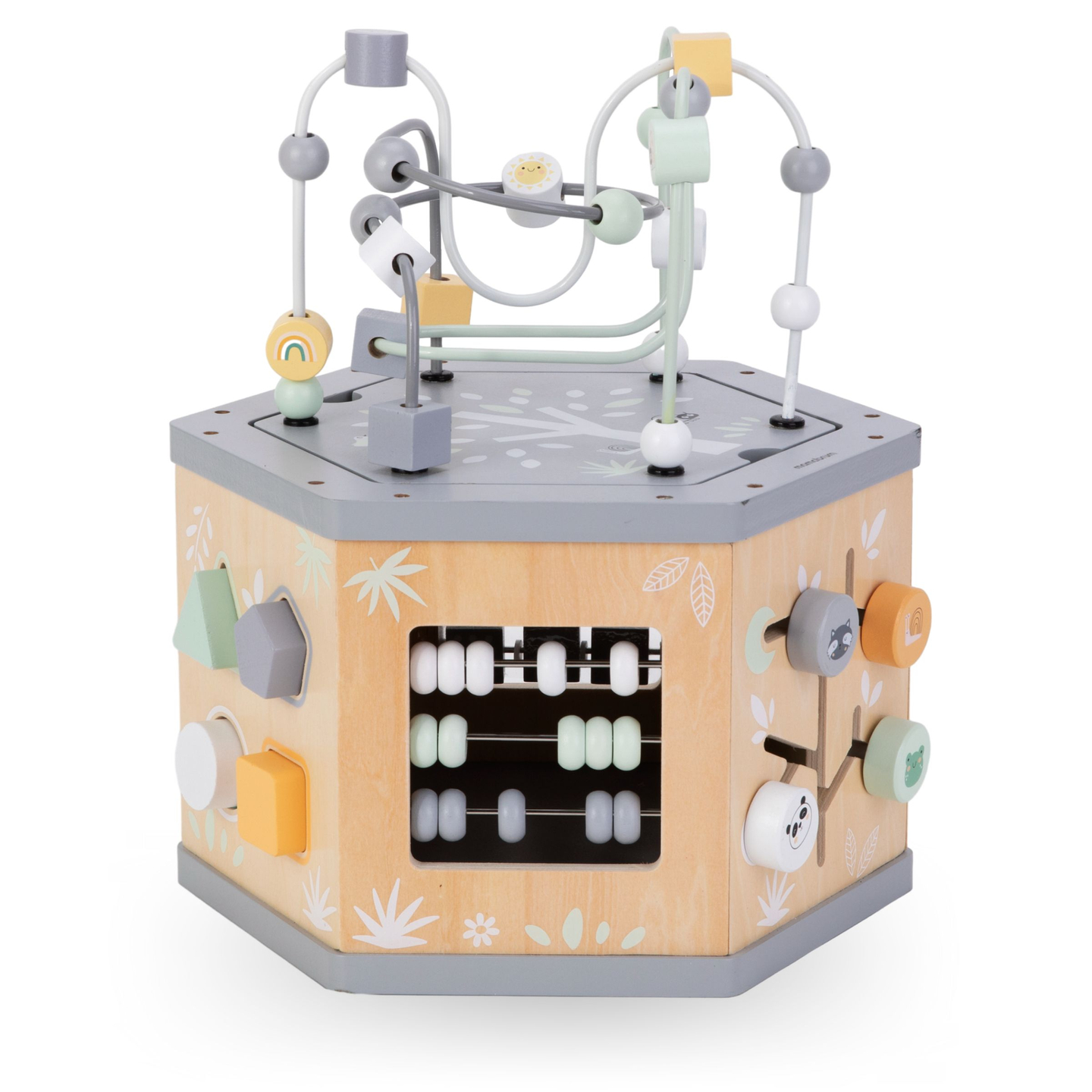 Cubo educativo interactivo de madera 7 en 1 - bucle motor