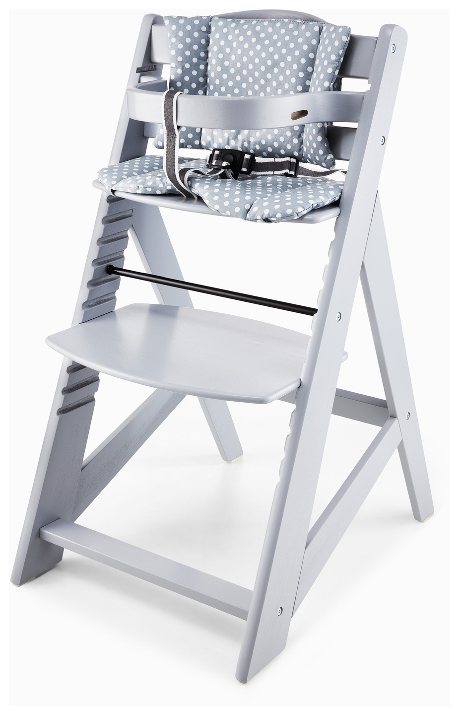 Moby-System WOODY Silla de alimentación de madera - color gris