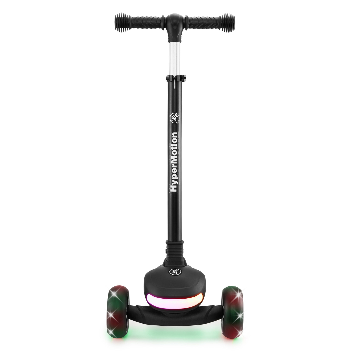 Patinete de equilibrio 3 en 1 HyperMotion LUMI - plataforma iluminada y ruedas LED, color negro