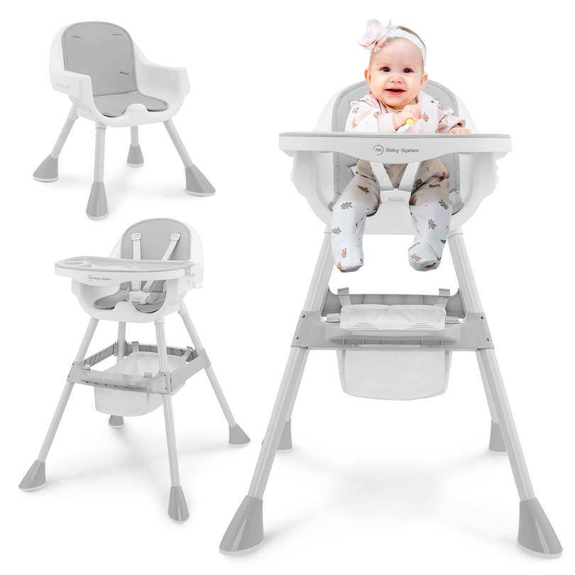 Moby-System Magnolia Trona 2 en 1 ajustable - gris