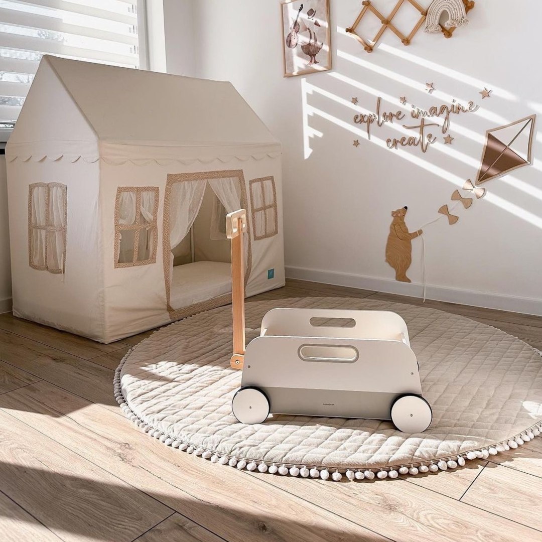 Carro de juguete de madera - remolque para tirar