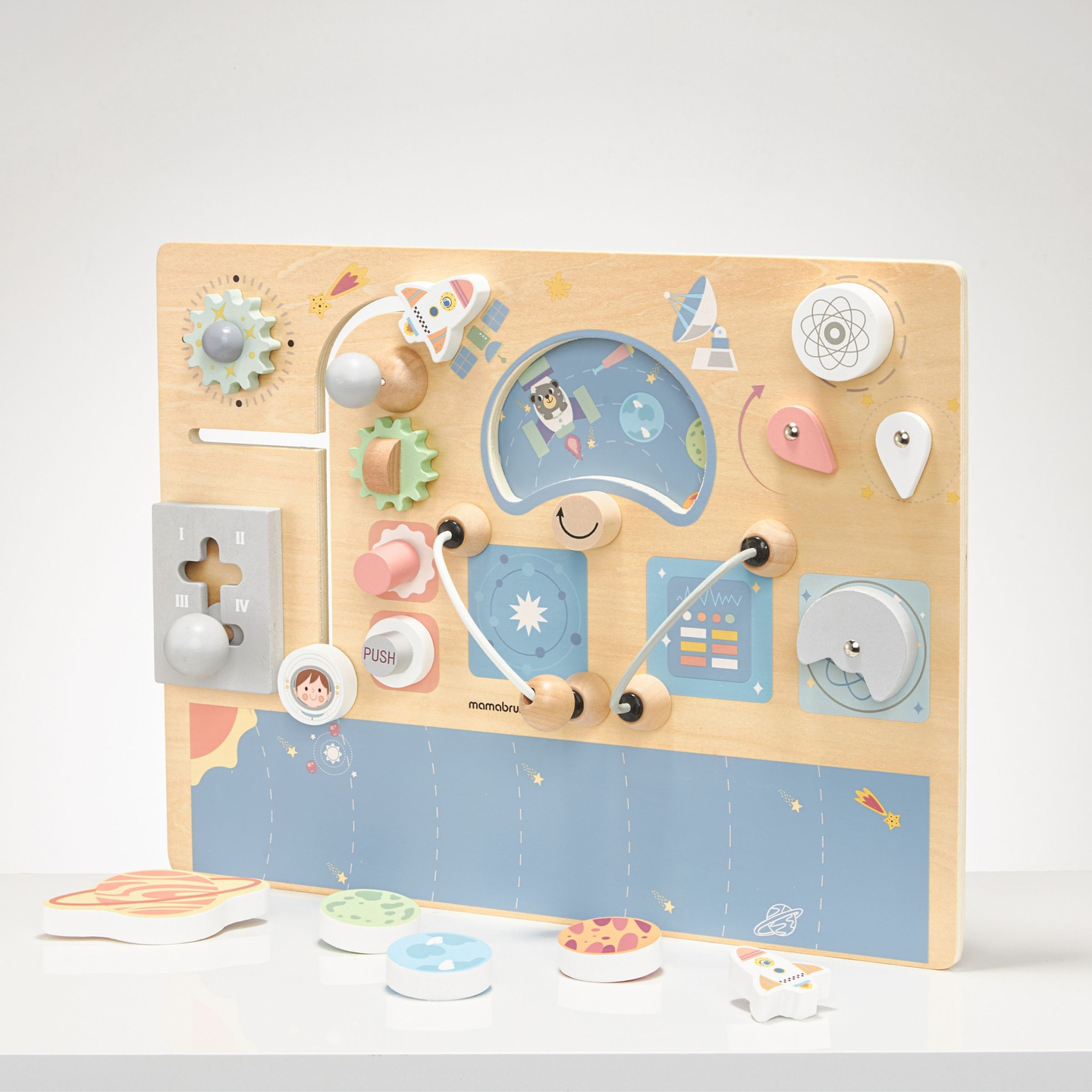 Tablero manipulativo de madera - Cosmos
