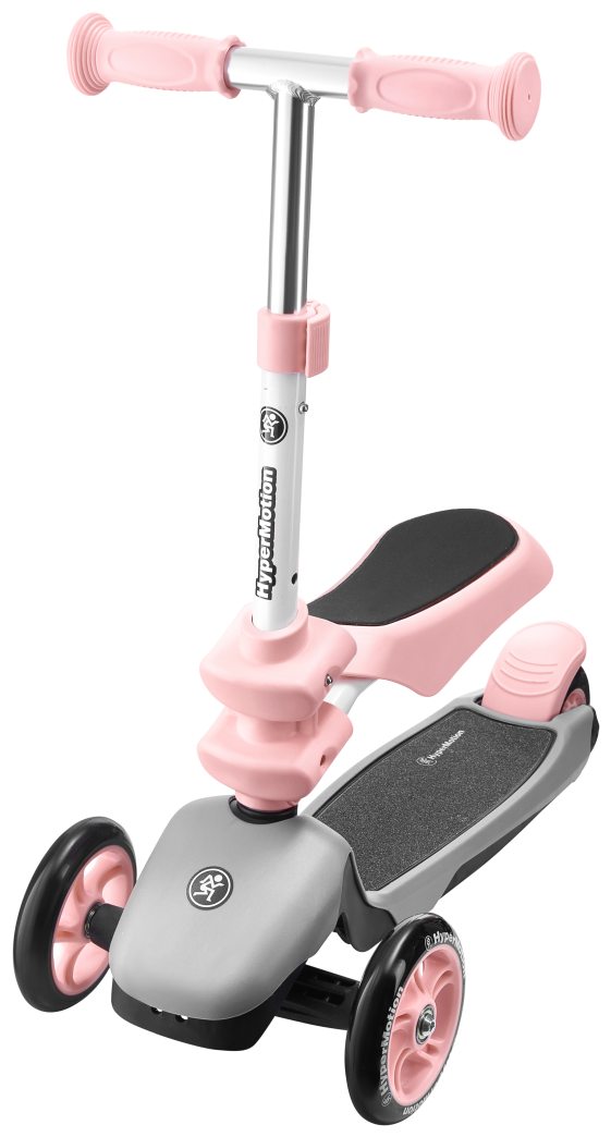 Patinete de equilibrio de tres ruedas 3 en 1 HyperMotion - rosa