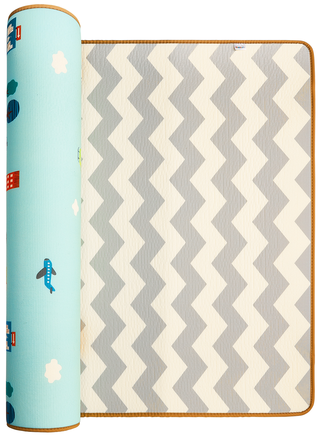 Alfombra de espuma XXL de doble cara - Rollo de 2 CM (carretera y zigzags)