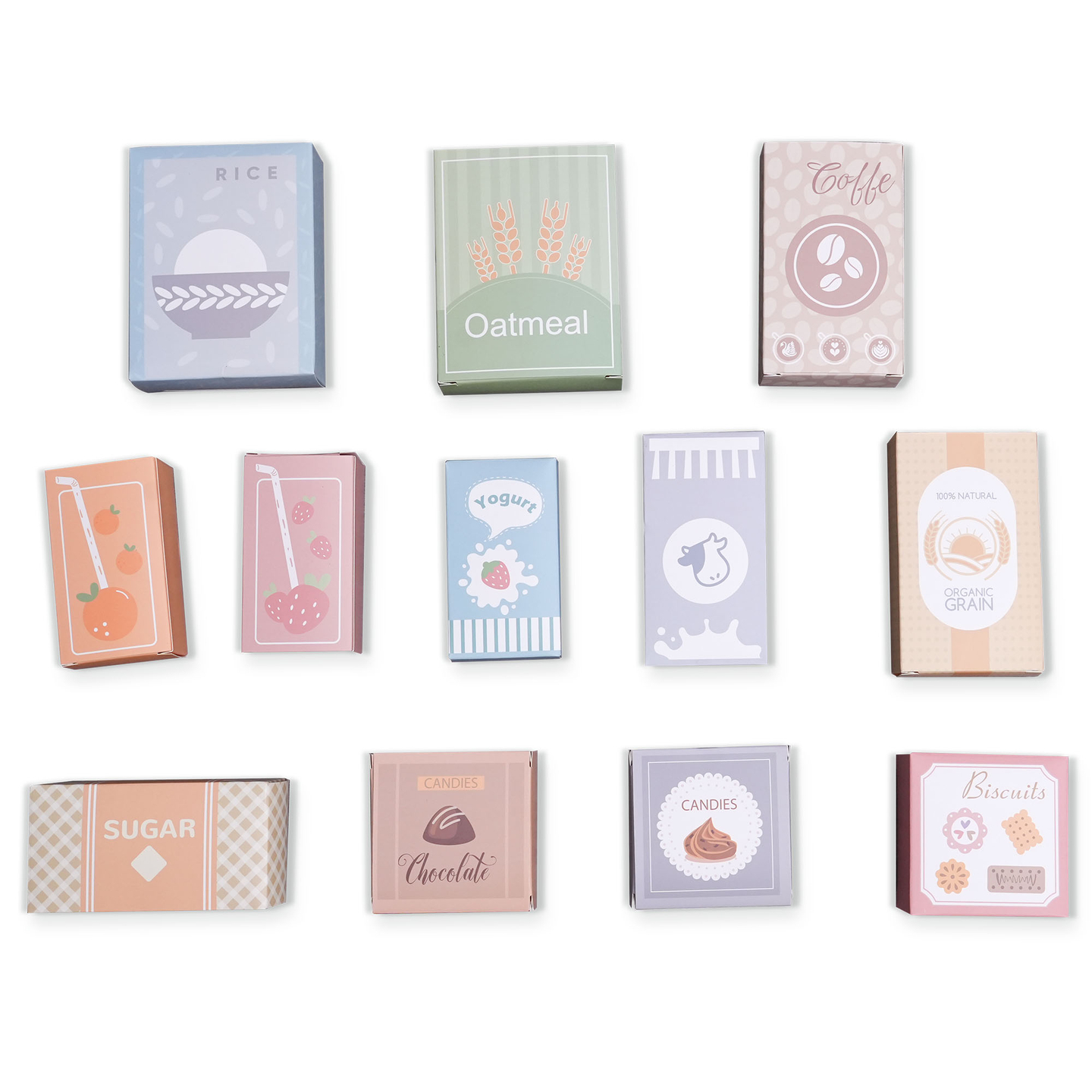 Gran tienda de madera XXXL para niños con barra de comida rápida - Tienda de la esquina + Cafetera + Horno + Nevera - 106 ac.