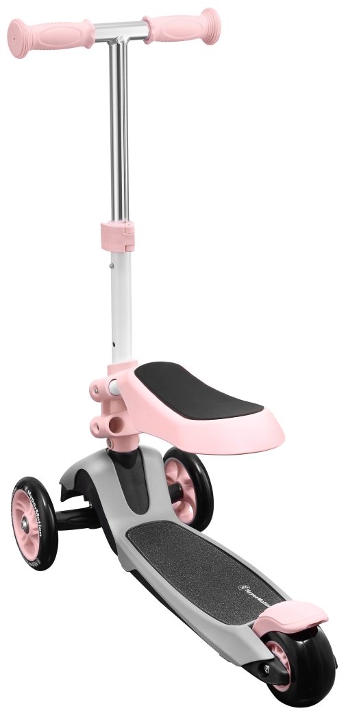 Patinete de equilibrio de tres ruedas 3 en 1 HyperMotion - rosa