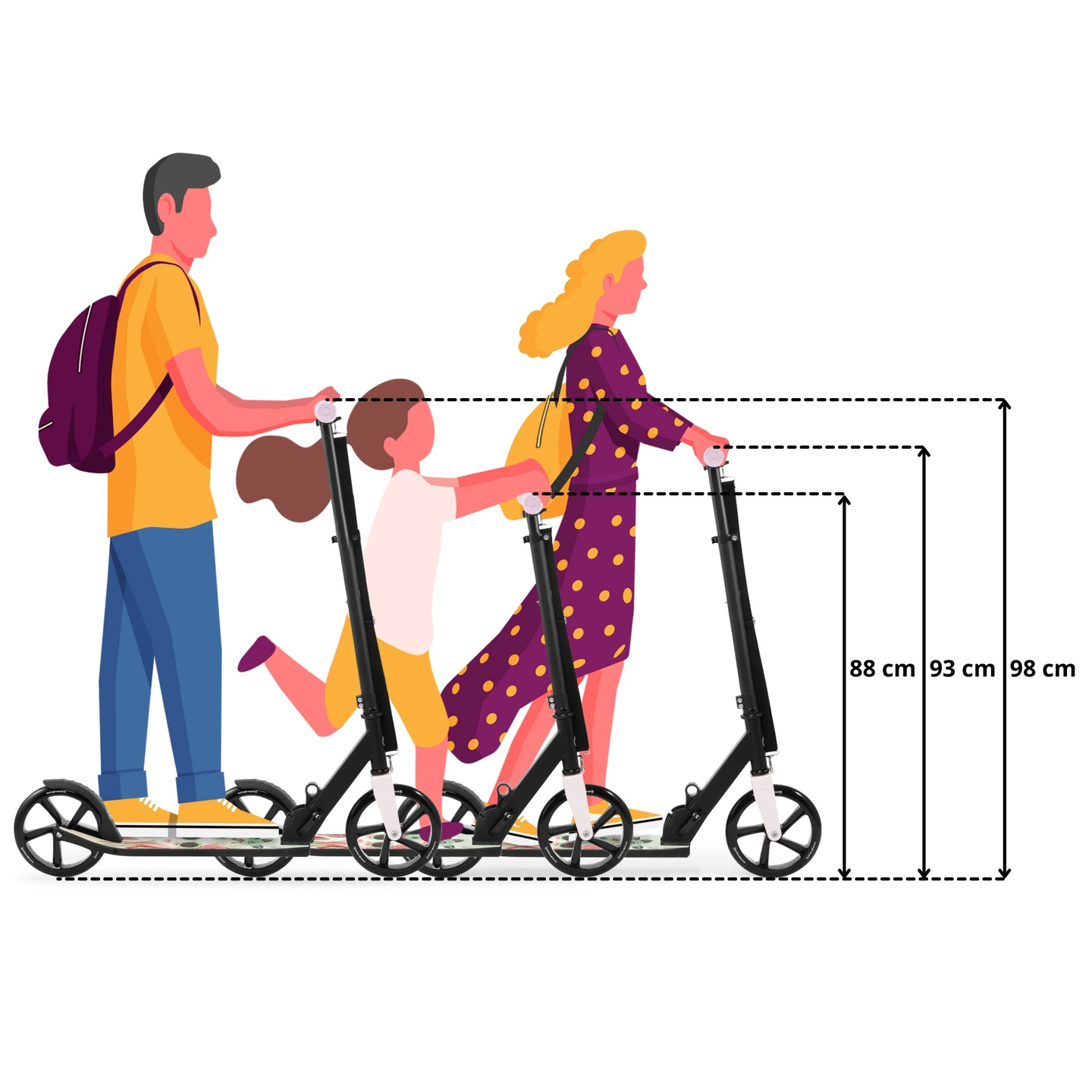 Scooter urbano de dos ruedas VIBE Pink HyperMotion - 100 kg