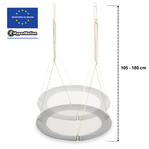 Columpio nido de cigüeña HyperMotion - 100 cm de diámetro, color gris