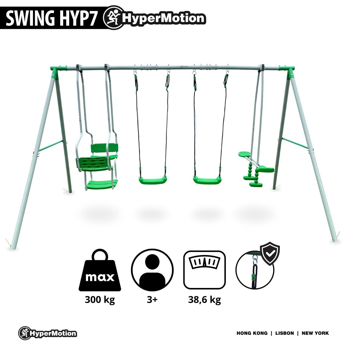 Columpio para 6 personas para niños - parque infantil en el jardín