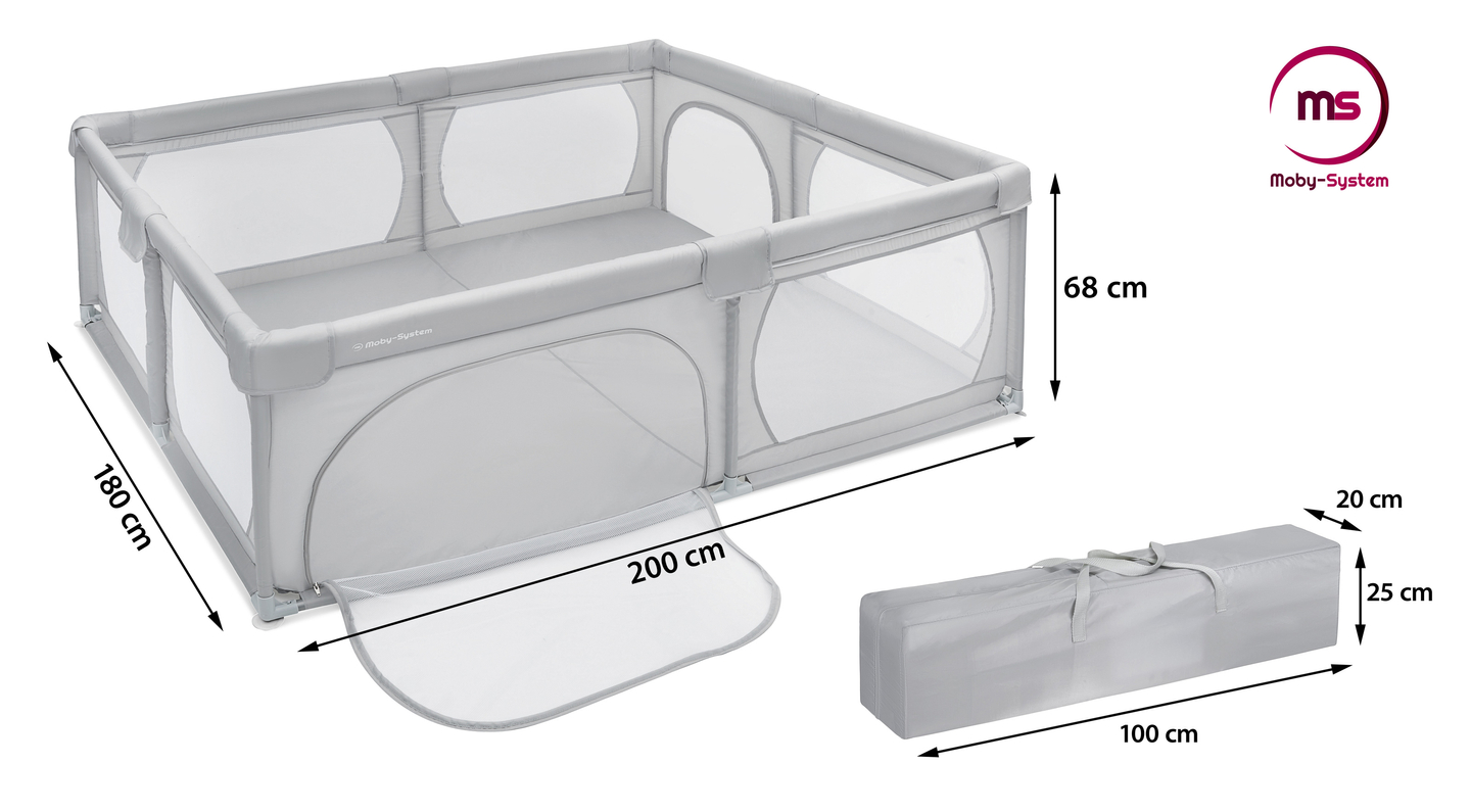 Parque infantil grande de 200 cm x 180 cm - zona de juegos para niños, piscina seca