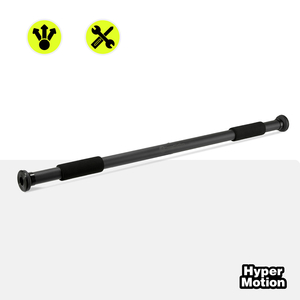 Barra de dominadas ajustable HyperMotion 80-130 cm, 150 kg, negra