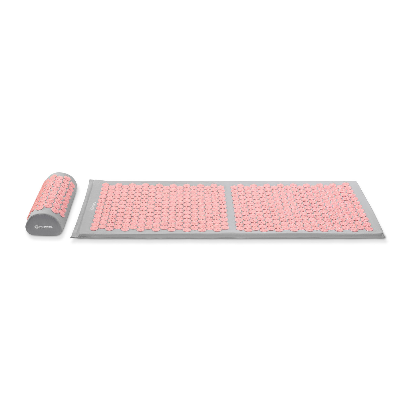 Esterilla de acupresión grande con almohada y funda - 130 cm HyperMotion gris y rosa