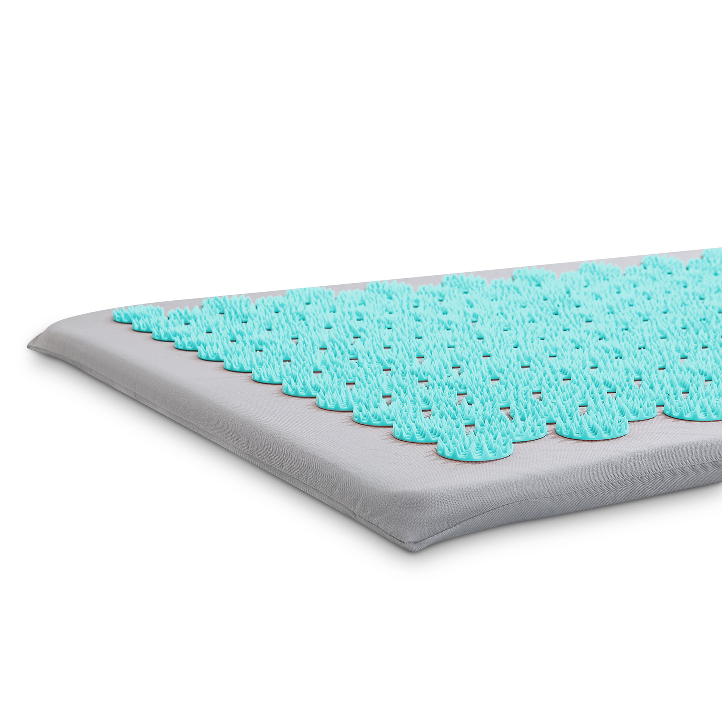 Esterilla de acupresión grande con almohada y funda - 130 cm HyperMotion gris-menta
