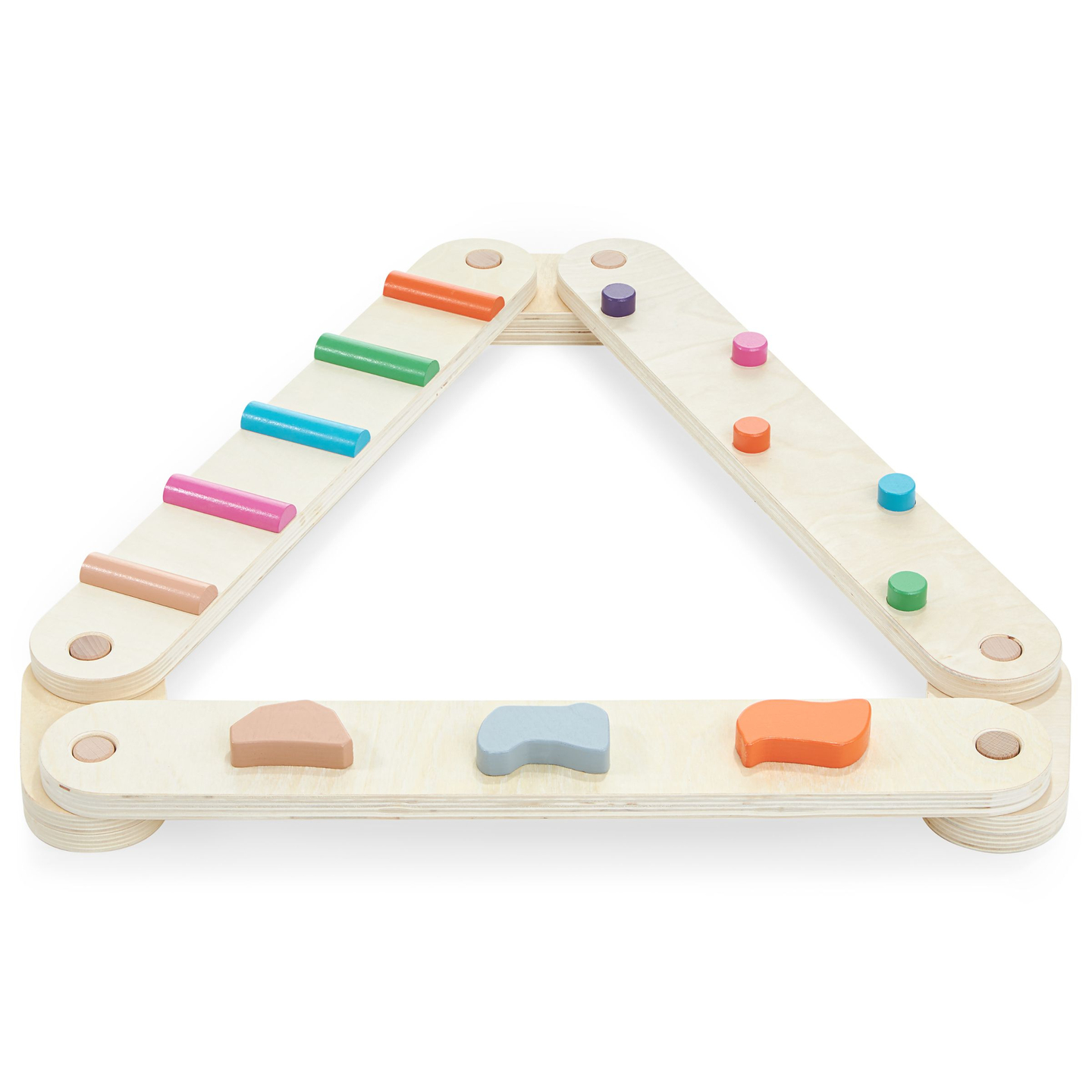 Pista de equilibrio de madera - camino sensorial - 14 elementos