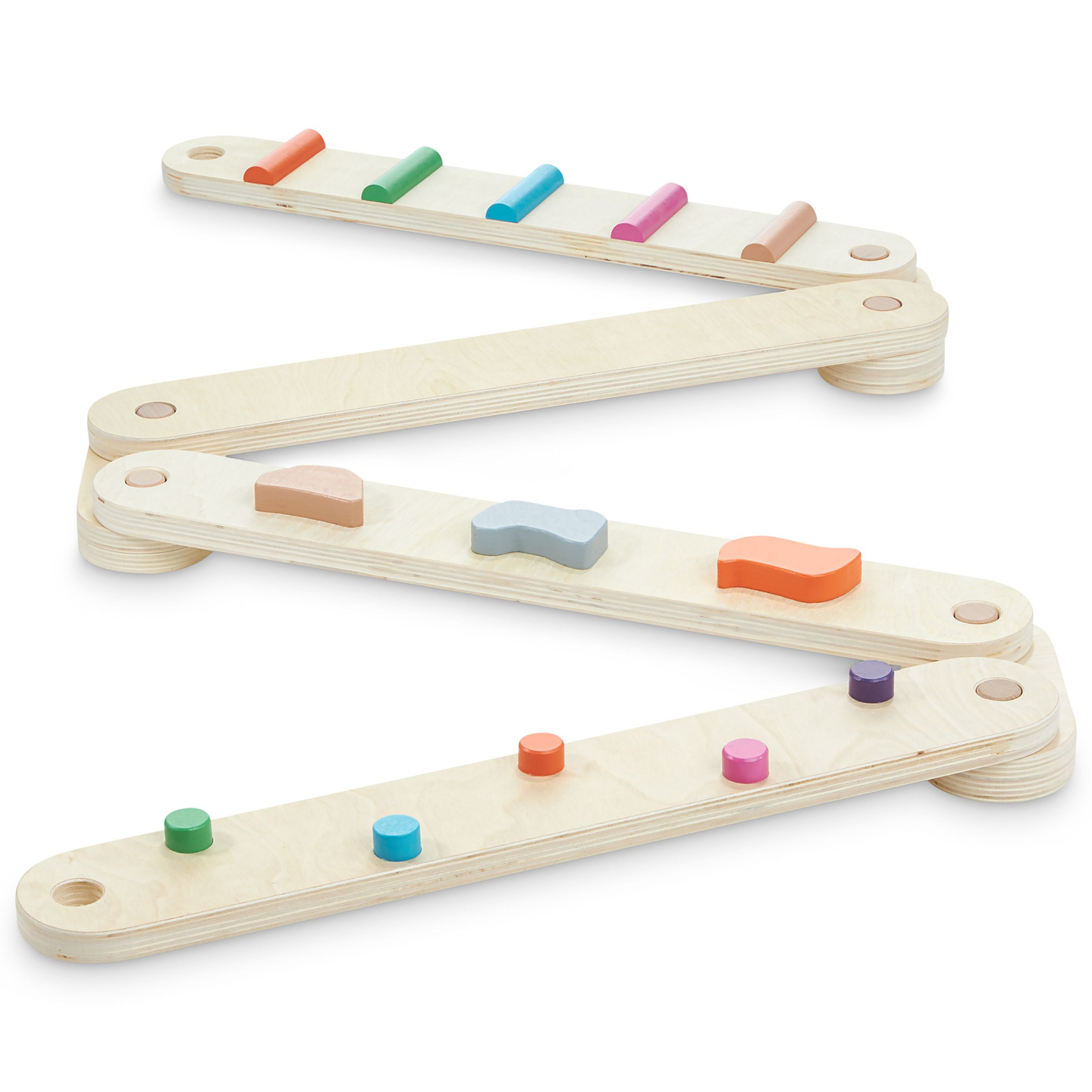 Pista de equilibrio de madera - camino sensorial - 14 elementos