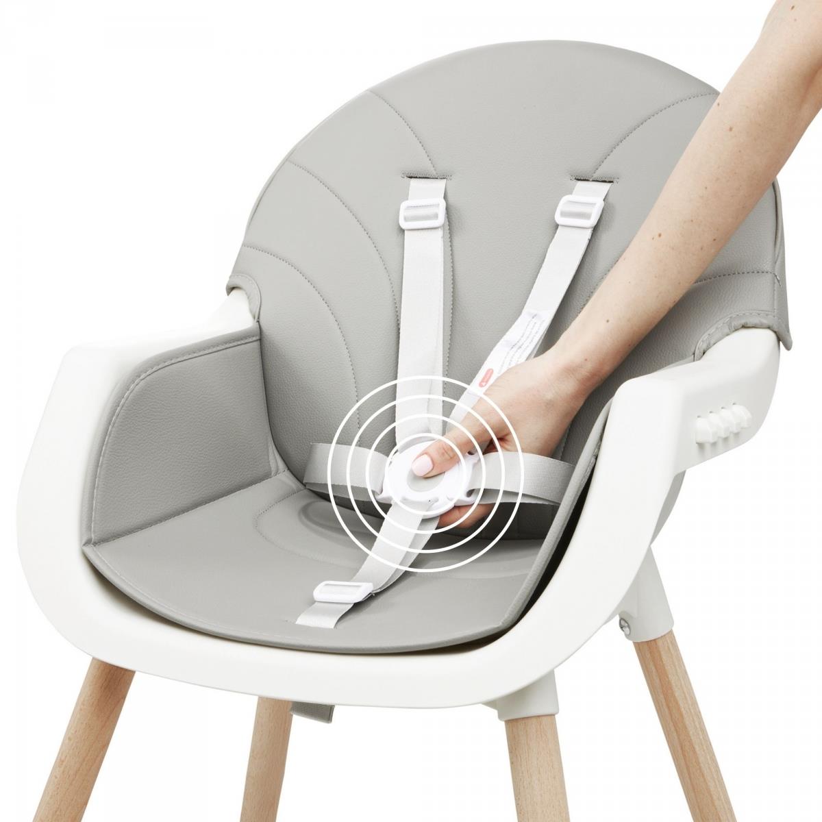 Silla de comer AMELIA 3en1 Moby-System, gris