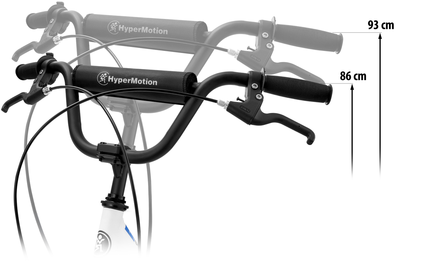 Patinete urbano HyperMotion RIVA con ruedas hinchables de 50 cm y 40 cm