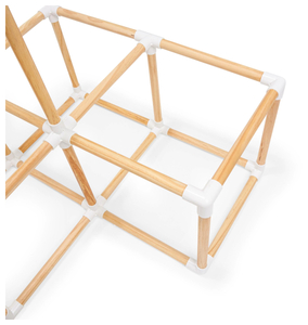 Gran parque infantil de madera XXL: tobogán, escalera, rocódromo, cubos para escalar