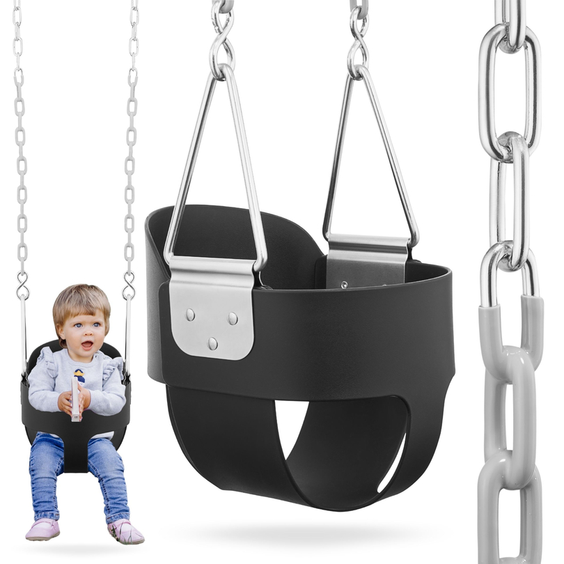 Columpio de cadena para niños HyperMotion con respaldo alto