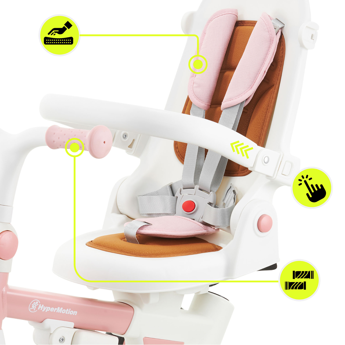 8en1 triciclo multifuncional TOBI FOREST - rosa