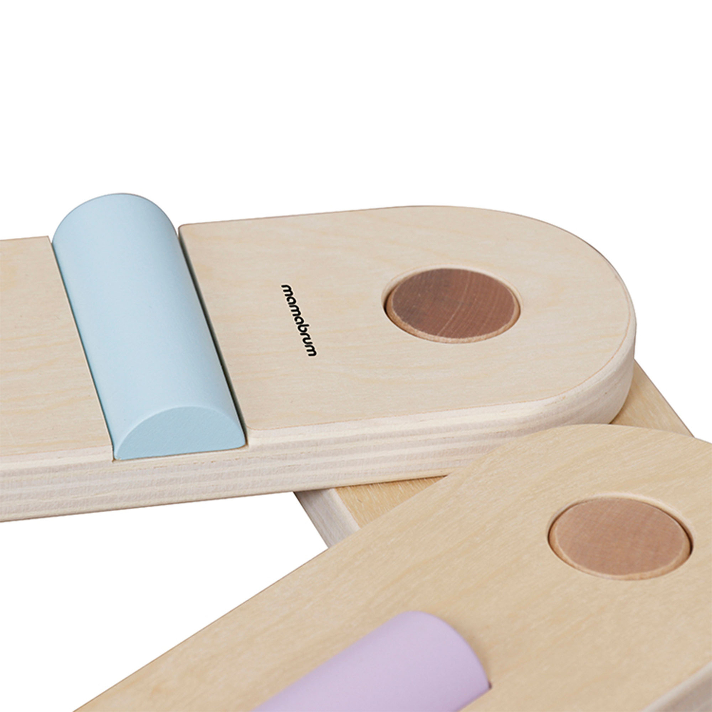 Gran recorrido sensorial de madera - pista de equilibrio - 9 elementos