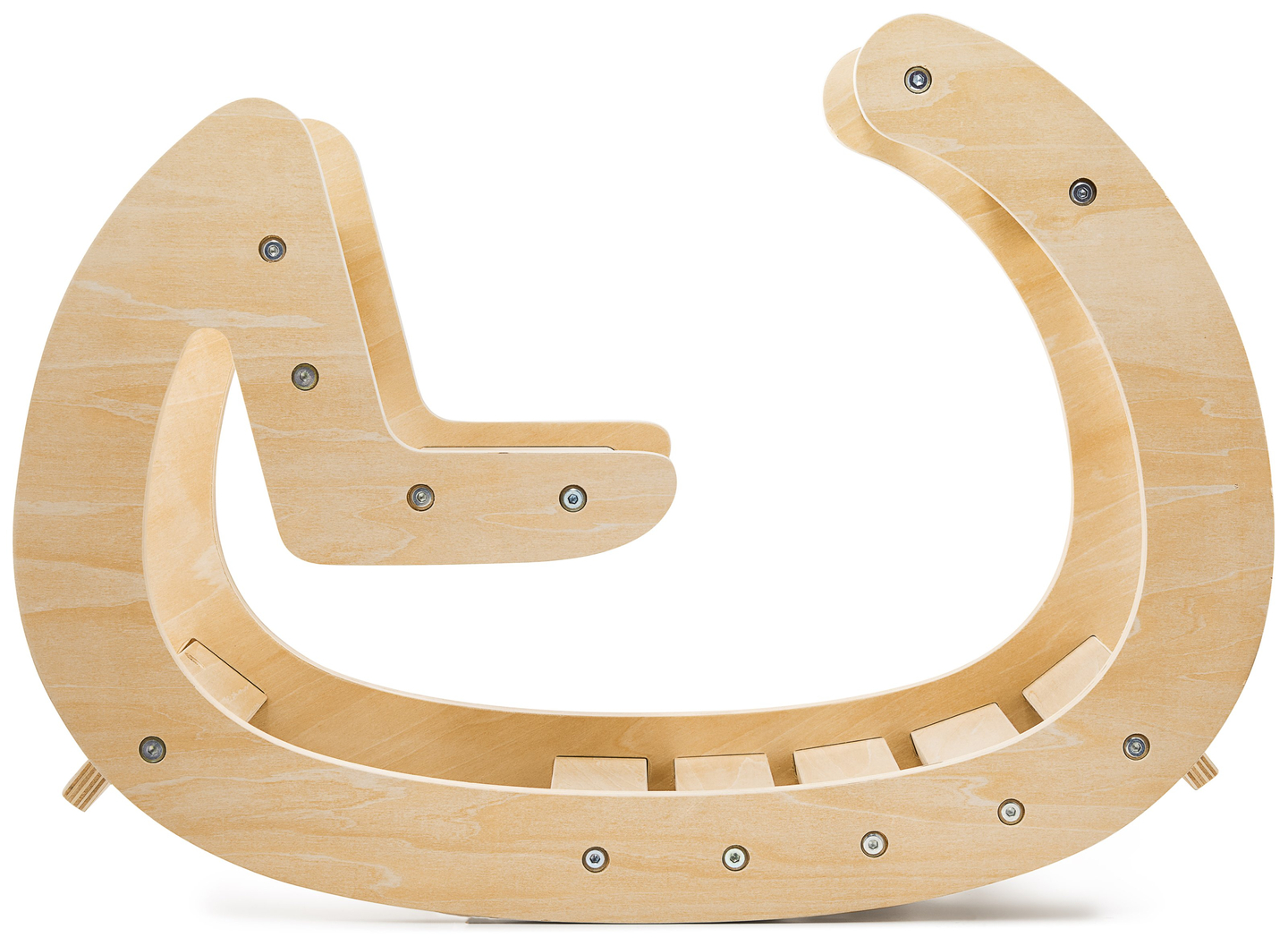 Mecedora de madera Montessori - parque infantil - madera natural - a partir de 12 meses.