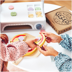 Set para hornear pizzas de madera.