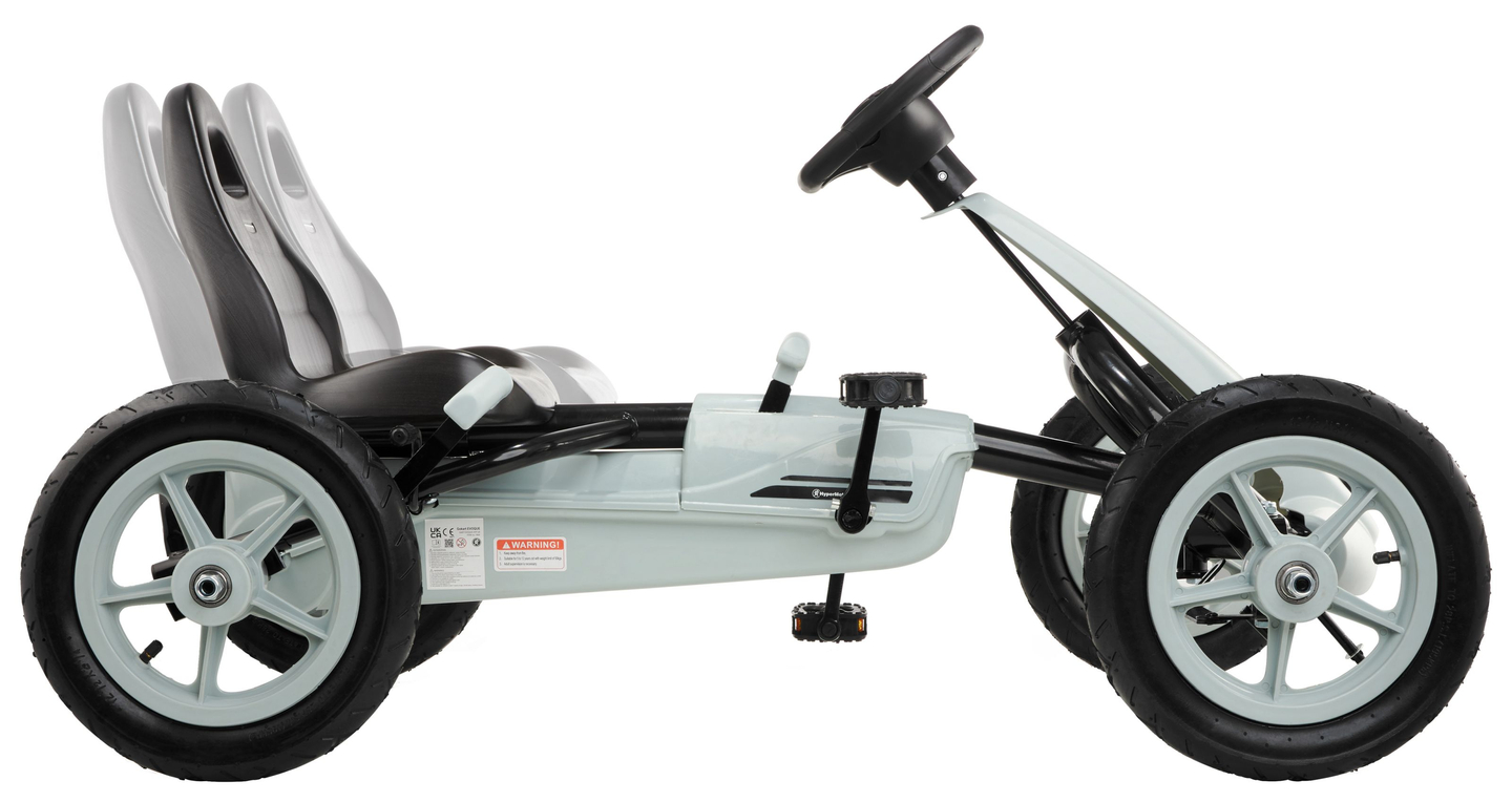 Kart de pedales EVOQUE para niños - correpasillos para niños de 5 a 8 años - gris