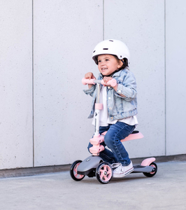 Patinete de equilibrio de tres ruedas 3 en 1 HyperMotion - rosa