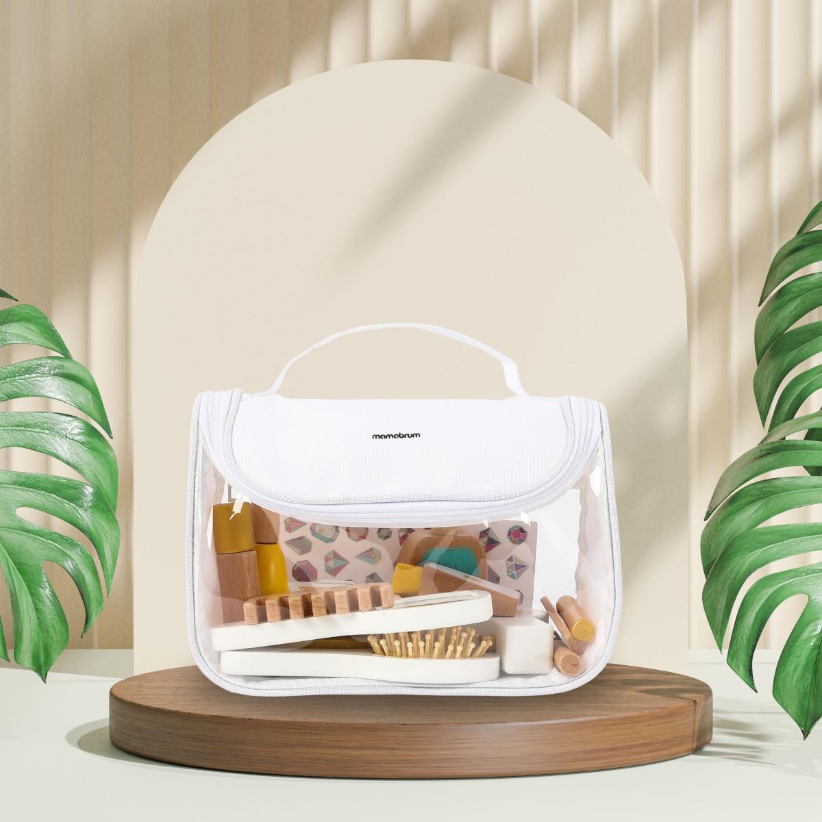 Set de maquillaje para niños - neceser de maquillaje + accesorios de madera, 15 artículos