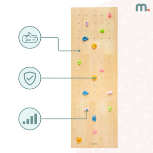 Rocódromo de madera para niños